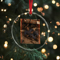 Bigfoot Mechanic Meme Crystal Glass Ornament Funny Sasquatch Fixing Cars