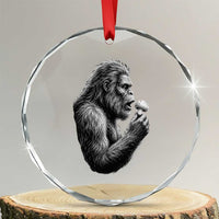 Bigfoot Mushroom Crystal Glass Ornament Vintage Sasquatch Art Mystical Nature Lover Retro