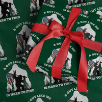 Bigfoot Patriotic American Flag Wrapping Paper Roll Funny Sasquatch A Guy Like Me Is Hard To Find - Wonder Print Shop