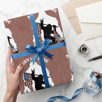Bigfoot Patriotic American Flag Wrapping Paper Roll Funny Sasquatch A Guy Like Me Is Hard To Find - Wonder Print Shop