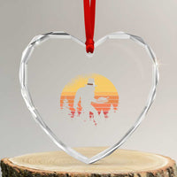 Bigfoot Pilgrim Turkey Pumpkin Thanksgiving Day Heart Crystal Glass Ornament - Wonder Print Shop