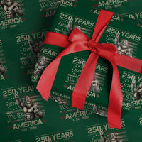 Bigfoot Sasquatch USA 250th Anniversary Wrapping Paper Roll Retro 250 Years 1776 2026 4th of July Independence Day