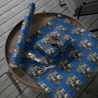 Bigfoot Selfie With Alien Wrapping Paper Roll UFO Funny Sasquatch Rock On Hand Sign - Wonder Print Shop