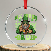 Bigfoot Six Seven Bruh Crystal Glass Ornament Gen Z Irish Gift