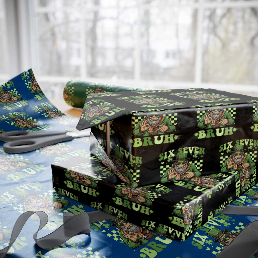Bigfoot Six Seven Bruh Wrapping Paper Roll Gen Z Irish Gift