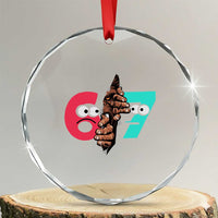 Bigfoot Six Seven Meme Crystal Glass Ornament 67 Viral Gen Alpha Slang Gift - Wonder Print Shop