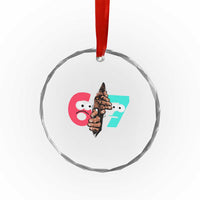 Bigfoot Six Seven Meme Crystal Glass Ornament 67 Viral Gen Alpha Slang Gift - Wonder Print Shop