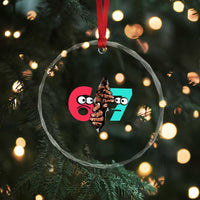 Bigfoot Six Seven Meme Crystal Glass Ornament 67 Viral Gen Alpha Slang Gift - Wonder Print Shop