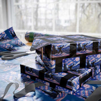 Bigfoot Starry Night Trans Rights Wrapping Paper Roll Sasquatch LGBTQ Pride