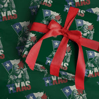 Bigfoot Texas Wrapping Paper Roll Sasquatch Loves Rock On Hand Texan Texas Flag - Wonder Print Shop