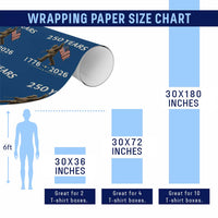 Bigfoot USA 250th Anniversary Wrapping Paper Roll Sasquatch 250 Years Vintage American Flag Patriotic 4th of July