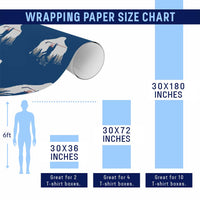 Bigfoot USA Ice Hockey 4th of July Wrapping Paper Roll Funny Sasquatch Patriotic American Flag