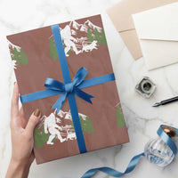 Bigfoot Walking Dachshund Wrapping Paper Roll Funny Wiener Dog Gift Sasquatch - Wonder Print Shop
