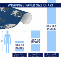Bigfoot Walking Dachshund Wrapping Paper Roll Sasquatch Camo American Flag USA Military Patriotic - Wonder Print Shop