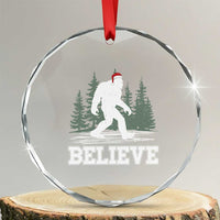 Bigfoot Xmas Crystal Glass Ornament Funny Sasquatch Believe Lovers Gifts TS10