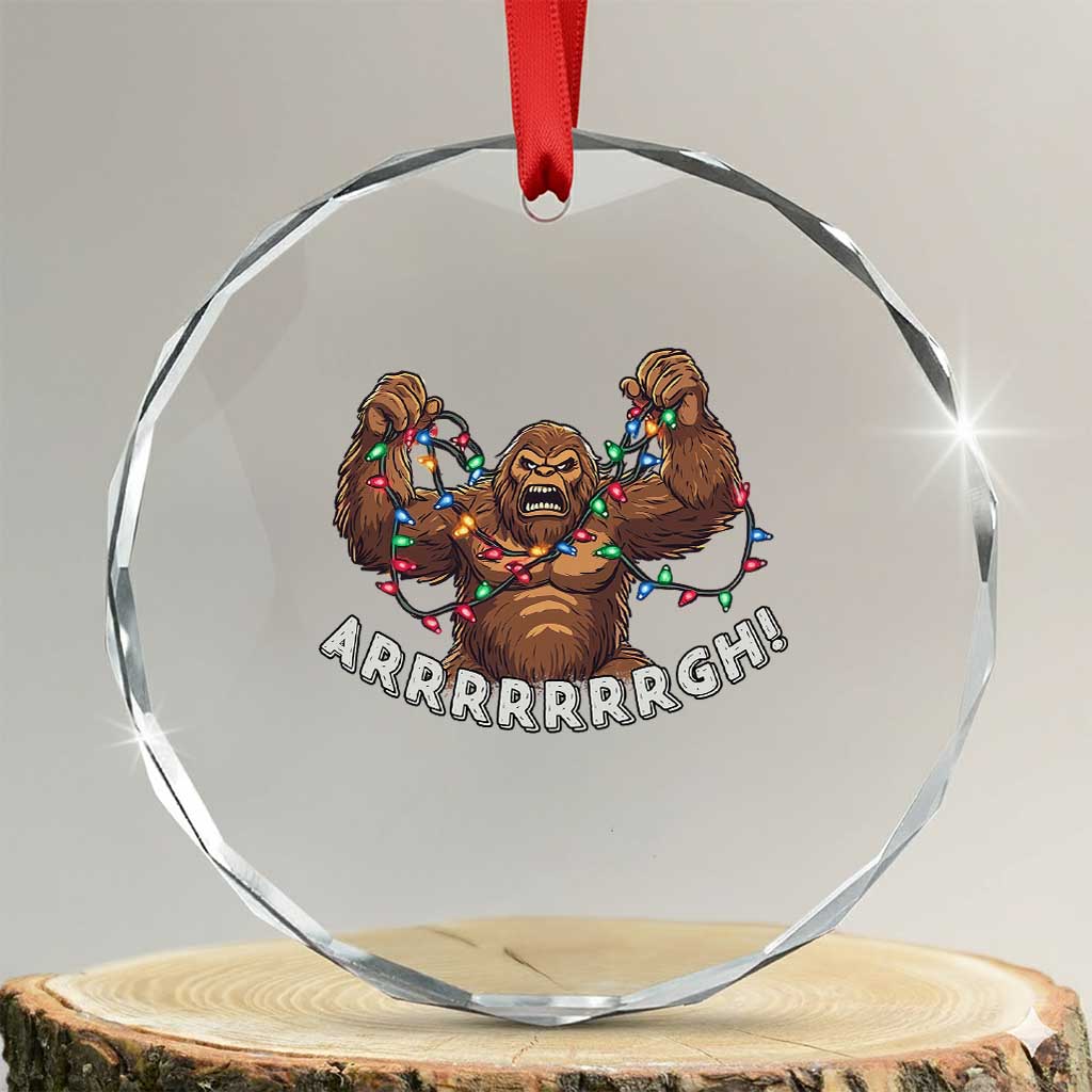 Bigfoot Xmas Crystal Glass Ornament Winter Yeti Sasquatch Loves Xmas Tree Lights TS10