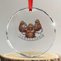 Bigfoot Xmas Crystal Glass Ornament Winter Yeti Sasquatch Loves Xmas Tree Lights TS10