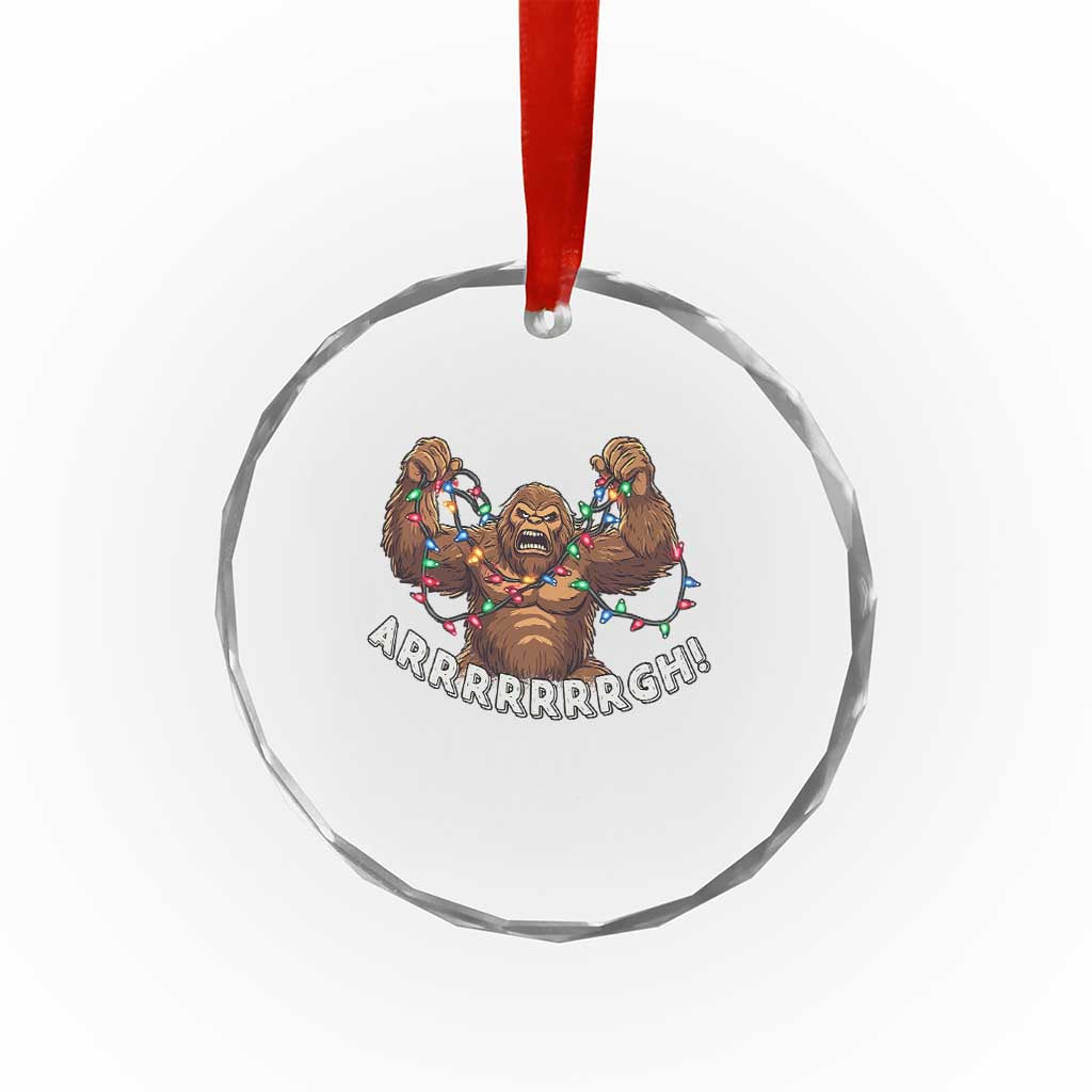 Bigfoot Xmas Crystal Glass Ornament Winter Yeti Sasquatch Loves Xmas Tree Lights TS10
