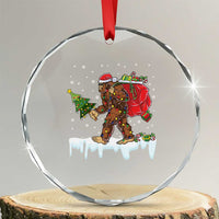 Bigfoot Xmas Tree Lights Crystal Glass Ornament Believe Xmas Sasquatch Lovers Funny TS10