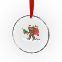 Bigfoot Xmas Tree Lights Crystal Glass Ornament Believe Xmas Sasquatch Lovers Funny TS10