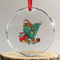Bigfoot Xmas Tree Lights Crystal Glass Ornament Sasquatch Lovers TS02