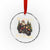 Biker Santa Claus Crystal Glass Ornament Oh What Fun It Is To Ride Motorcycle Xmas Tree - Wonder Print Shop