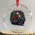 Biker Santa Claus Crystal Glass Ornament Riding Motorcycle Christmas - Wonder Print Shop