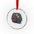 Biker Santa Claus Crystal Glass Ornament Riding Motorcycle Christmas - Wonder Print Shop