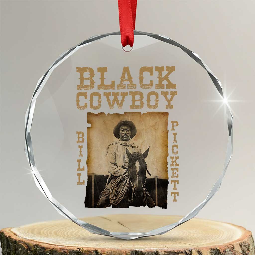 Bill Pickett Crystal Glass Ornament Black Cowboy Western Legend Vintage - Wonder Print Shop