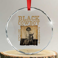 Bill Pickett Crystal Glass Ornament Black Cowboy Western Legend Vintage TS02