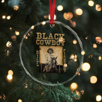 Bill Pickett Crystal Glass Ornament Black Cowboy Western Legend Vintage TS02