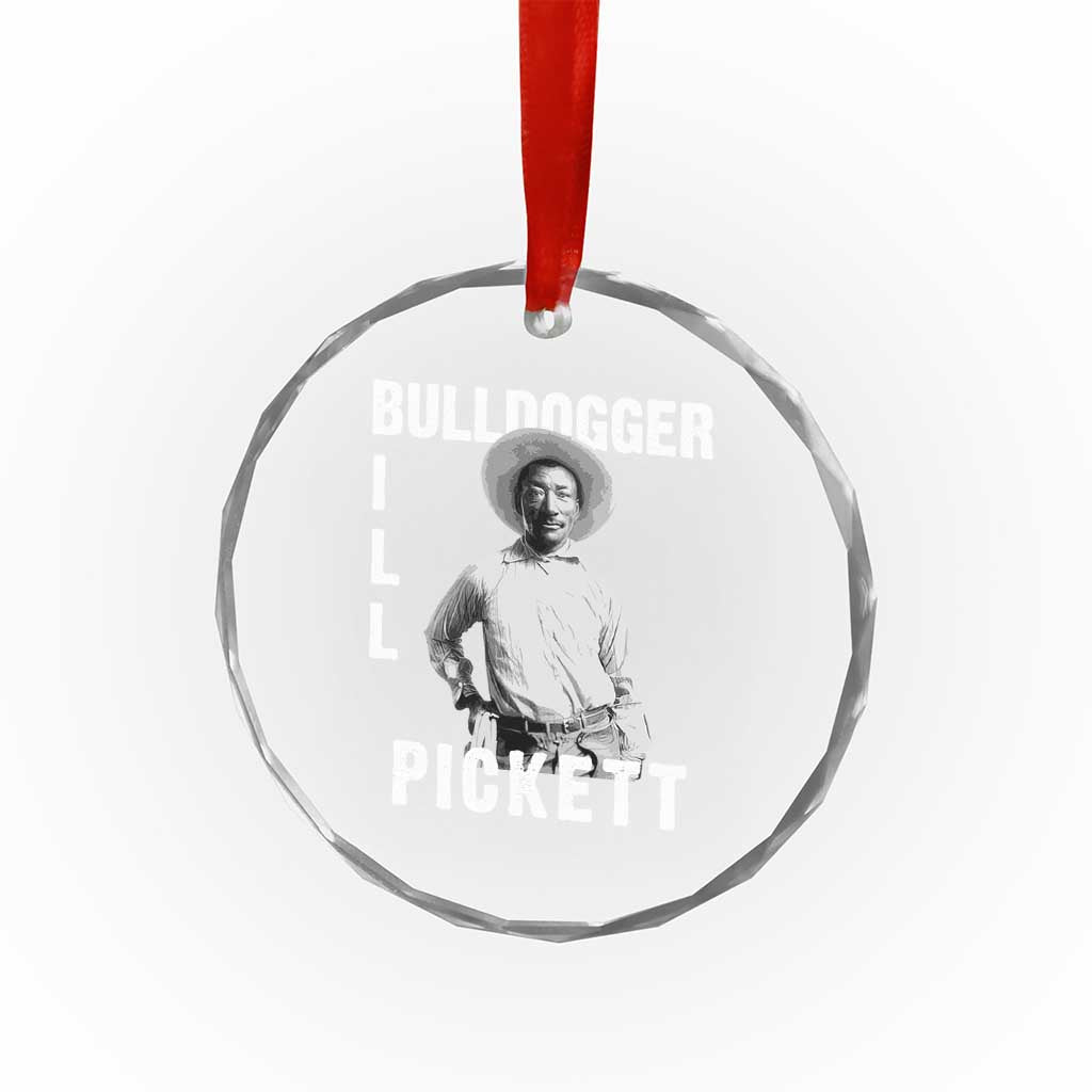 Bill Pickett Crystal Glass Ornament Bulldogger Black Cowboy Western Legend Vintage TS02