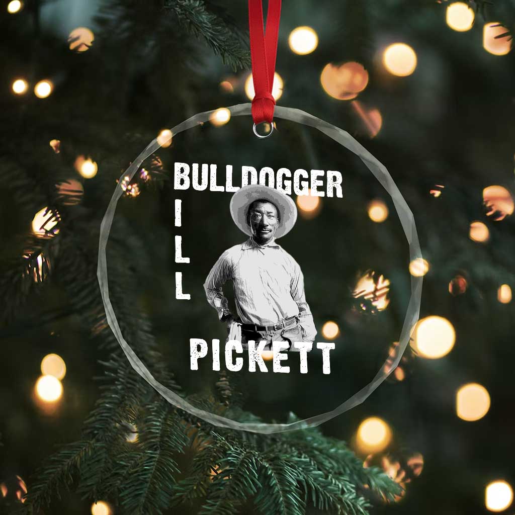 Bill Pickett Crystal Glass Ornament Bulldogger Black Cowboy Western Legend Vintage TS02