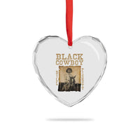 Bill Pickett Heart Crystal Glass Ornament Black Cowboy Western Legend Vintage - Wonder Print Shop