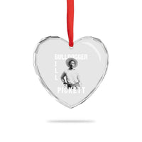 Bill Pickett Heart Crystal Glass Ornament Bulldogger Black Cowboy Western Legend Vintage - Wonder Print Shop