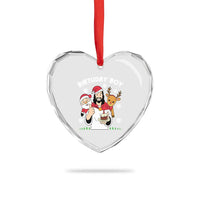 Birthday Boy Jesus Christmas Heart Crystal Glass Ornament Christian Xmas - Wonder Print Shop