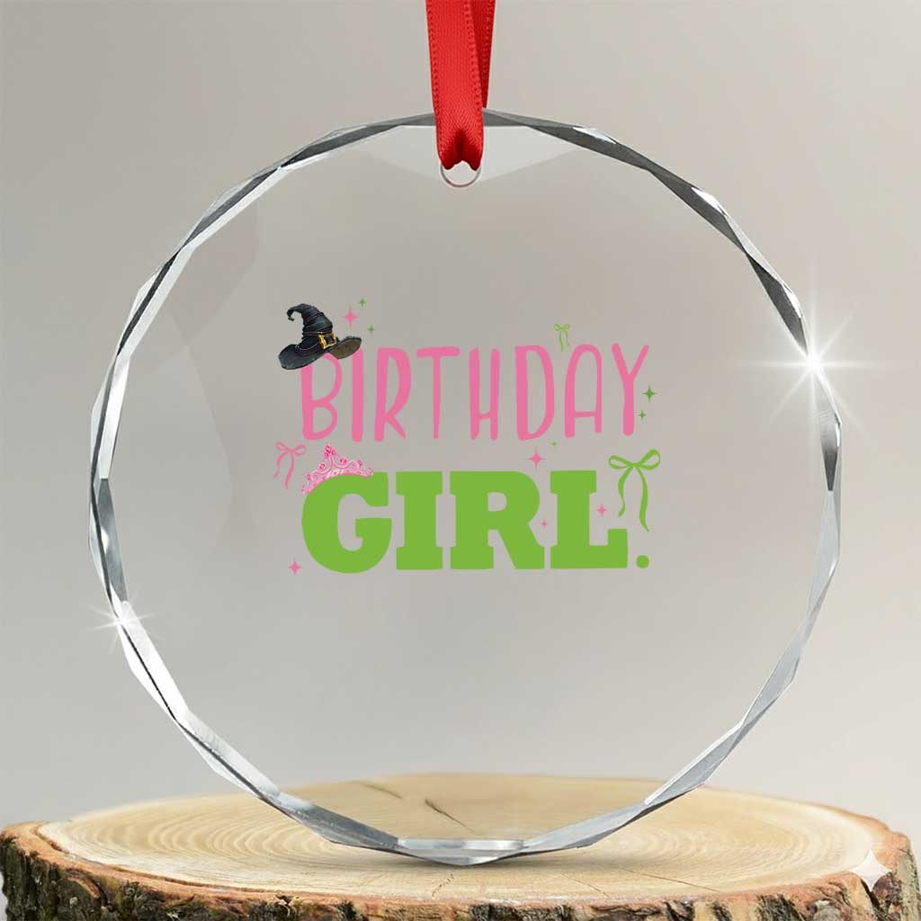 Birthday Girl Crystal Glass Ornament Witch Pink Green Toddler Baby 1st 2nd 3rd 4th 5th 6th 7th