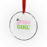 Birthday Girl Crystal Glass Ornament Witch Pink Green Toddler Baby 1st 2nd 3rd 4th 5th 6th 7th