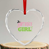 Birthday Girl Heart Crystal Glass Ornament Witch Pink Green Toddler Baby 1st 2nd 3rd 4th 5th 6th 7th