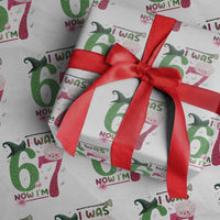 Birthday Girl I Was 6 Now I Am 7 Wrapping Paper Roll Gift For Alpha Kids - Wonder Print Shop