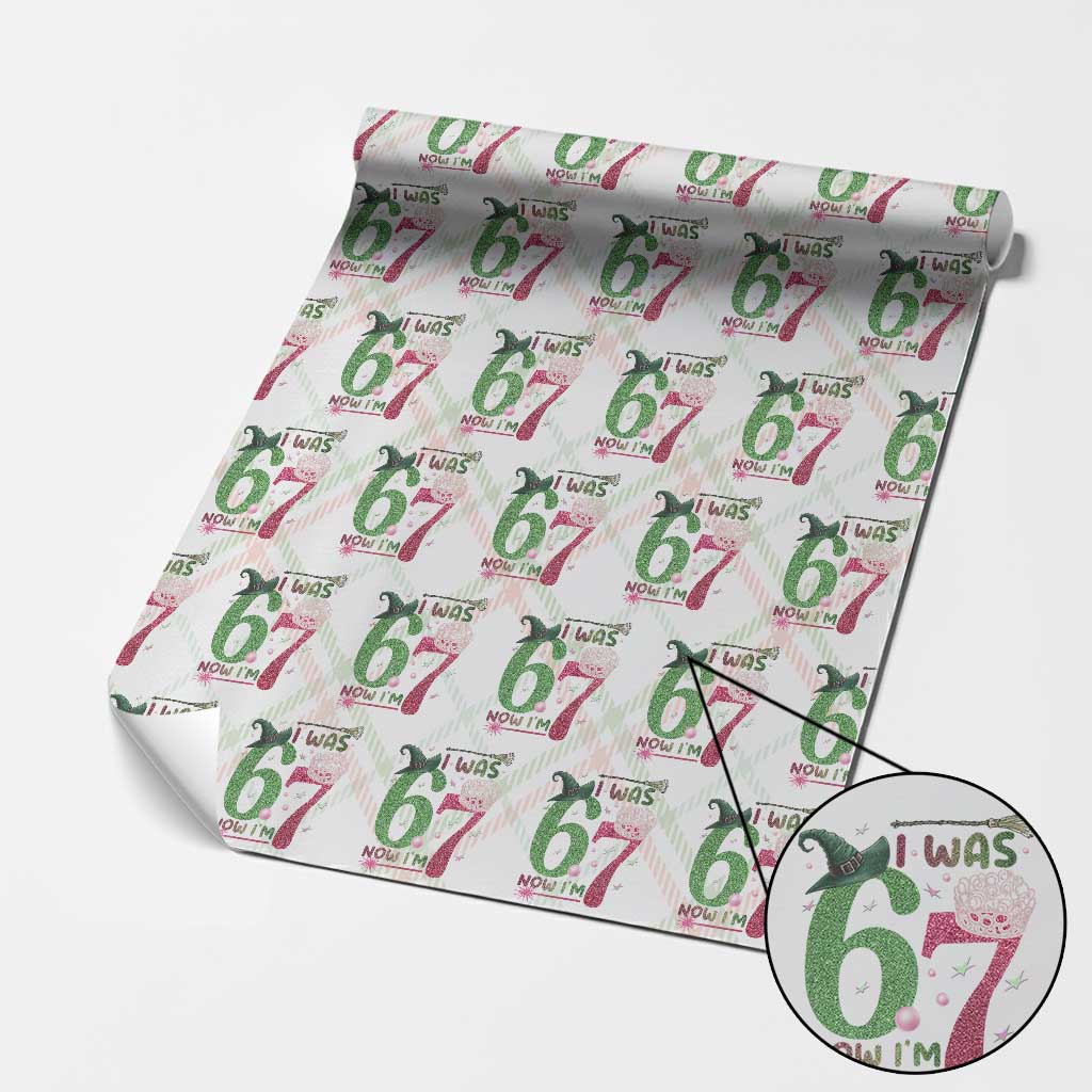 Birthday Girl I Was 6 Now I Am 7 Wrapping Paper Roll Gift For Alpha Kids - Wonder Print Shop