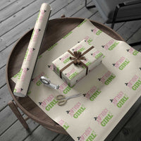 Birthday Girl Wrapping Paper Roll Witch Pink Green Toddler Baby 1st 2nd 3rd 4th 5th 6th 7th