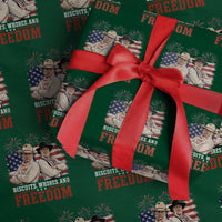 Biscuits Whores And Freedom Funny Western Cowboy 4th of July Wrapping Paper Roll