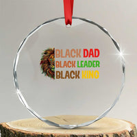 Black Affrican Melanin Crystal Glass Ornament Lion Father Day Dad Leader Black King - Wonder Print Shop