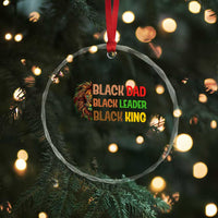 Black Affrican Melanin Crystal Glass Ornament Lion Father Day Dad Leader Black King - Wonder Print Shop