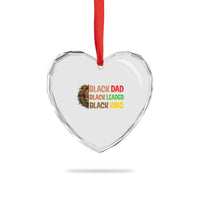 Black Affrican Melanin Heart Crystal Glass Ornament Lion Father Day Dad Leader Black King - Wonder Print Shop