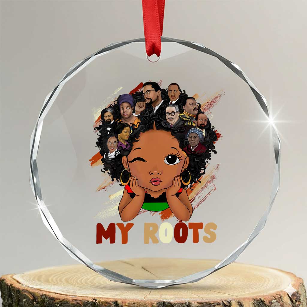 Black African Girl Crystal Glass Ornament Black History Month Juneteenth Gift Afro Empowerment - Wonder Print Shop