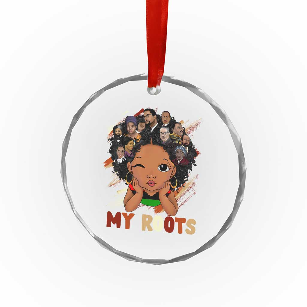 Black African Girl Crystal Glass Ornament Black History Month Juneteenth Gift Afro Empowerment - Wonder Print Shop