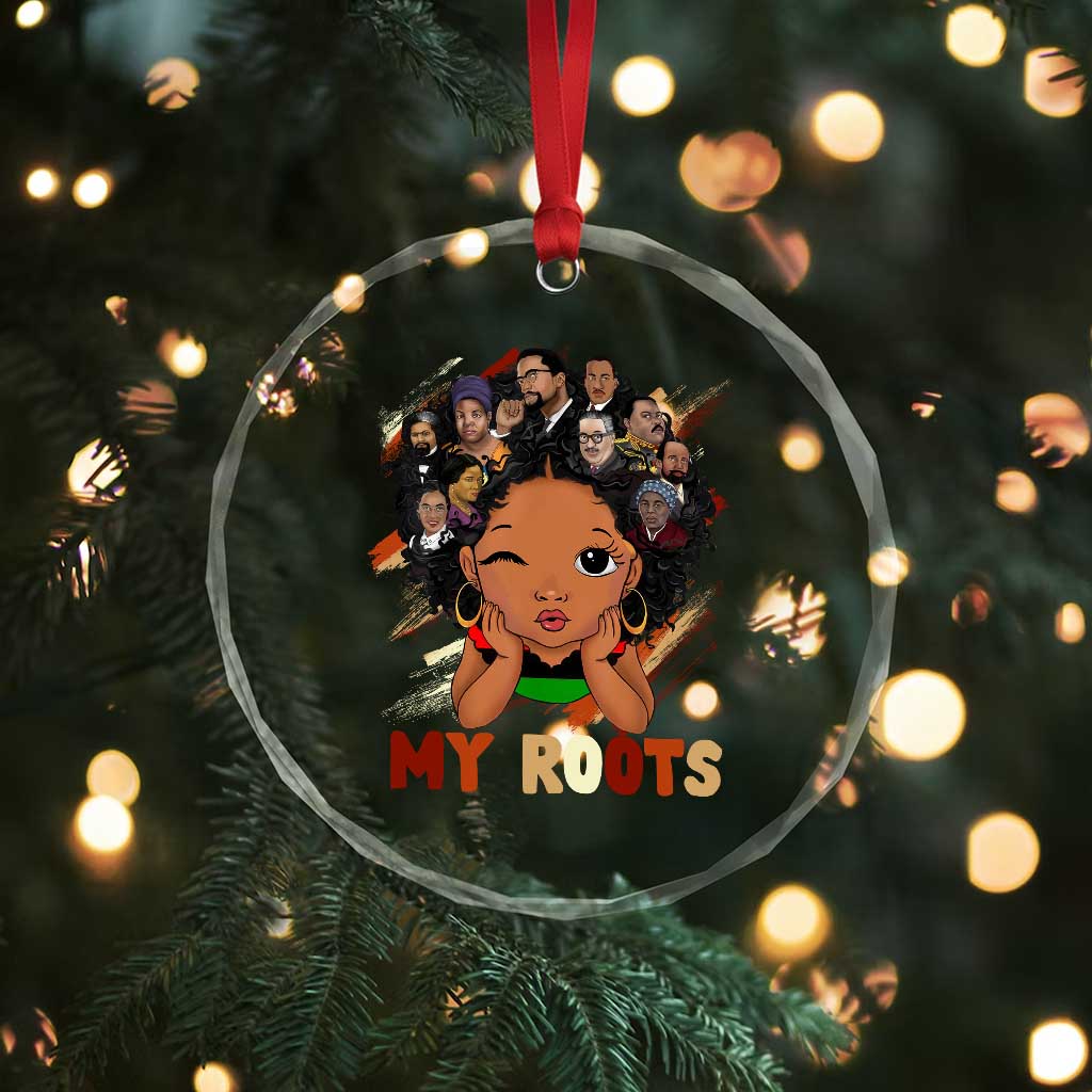 Black African Girl Crystal Glass Ornament Black History Month Juneteenth Gift Afro Empowerment - Wonder Print Shop