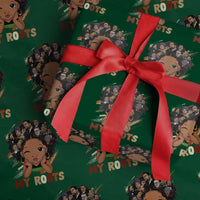 Black African Girl Wrapping Paper Roll Black History Month Juneteenth Gift Afro Empowerment - Wonder Print Shop